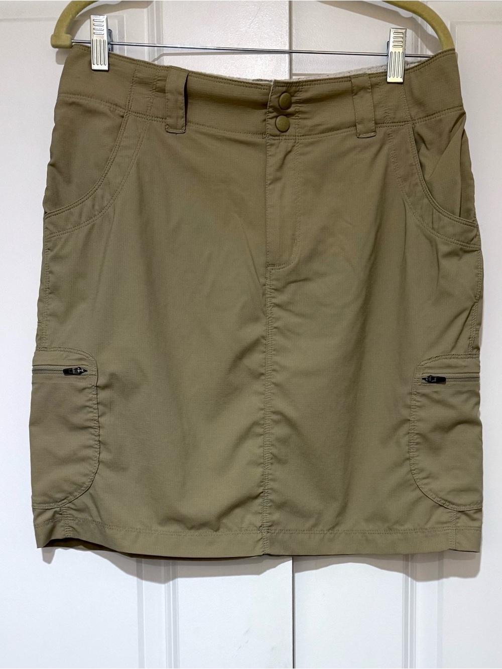 L.L. Bean Khaki Travel Mini Skirt